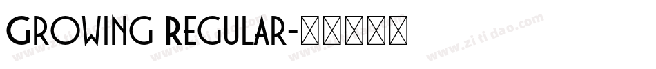 Growing Regular字体转换